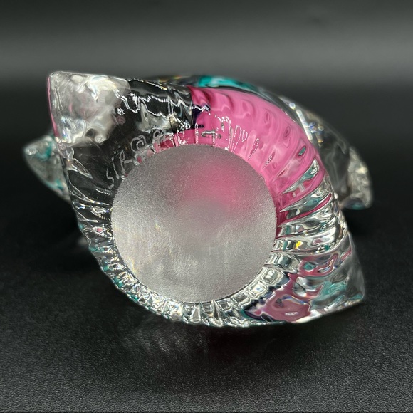 Vtg Signed S/R 92 Fruit Salad Dolphin Bird Abstract Studio Art Glass Paperweight - Picture 7 of 7